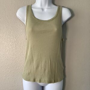 J. Crew Sage Green Tank Top M Layering Piece Closet Staple Minimalist Casual